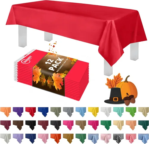 Vista 38 de Mantel de plástico de alta calidad - 54 in. x 108 pulgadas. Grandipity - Mantel rectangular (6 y 12 unidades), Agua (Aqua)
