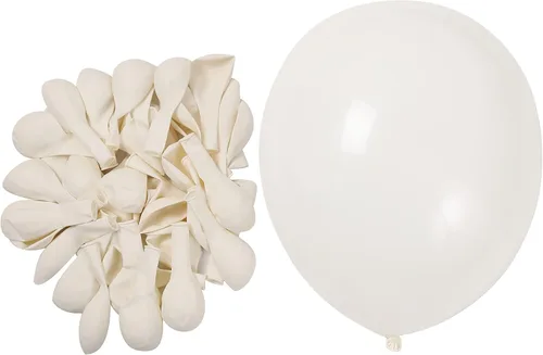 Vista 9 de KOMOREBI Globos blancos de 10 pulgadas, 100 globos blancos lisos de látex para cumpleaños, compromiso, boda, baby shower, aniversario, decoración