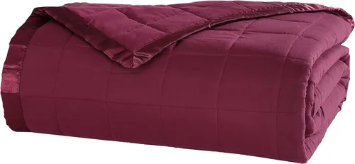 Vista 13 de Beatrice Home Fashions Manta alternativa de plumón de color sólido, King, color rubor Blush