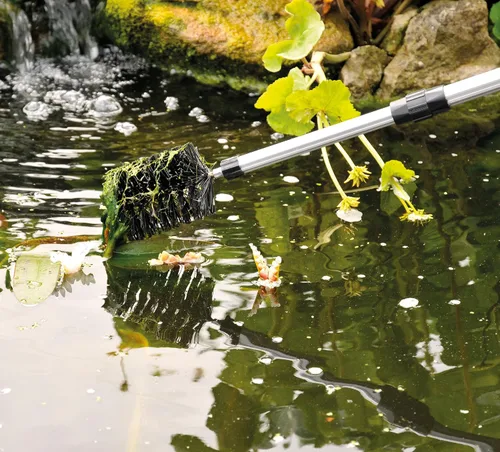 Vista 8 de PondH2o Water Garden Koi Fish Pond Brush con mango telescópico