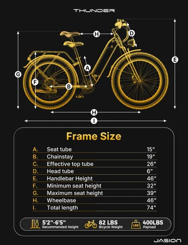 Vista 8 de Jasion Thunder/PRO/ST Electric Bike,2000W/1800W Peak Ebikes for Adults,26''Fat Tire Best Ebike for Men,90/80 Miles with 1040Wh/864Wh