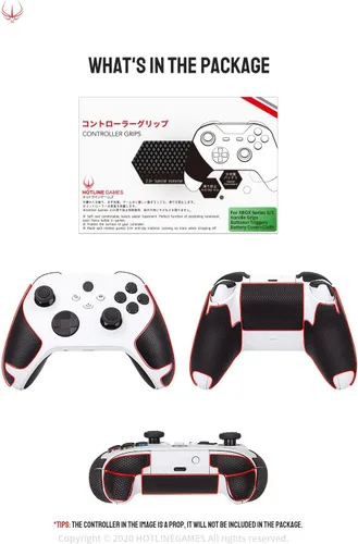 Vista 6 de Hotline Games 20 Plus Controller Grips para Xbox Series XS Controllers XSX XSS Controller antideslizante absorbente de sudor fácil de aplicar