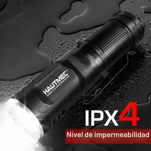 Vista 4 de HAUTMEC Linternas LED recargables de 500 lúmenes altos, linterna magnética súper brillante, mini linterna impermeable, 3 modos, linternas pequeñas