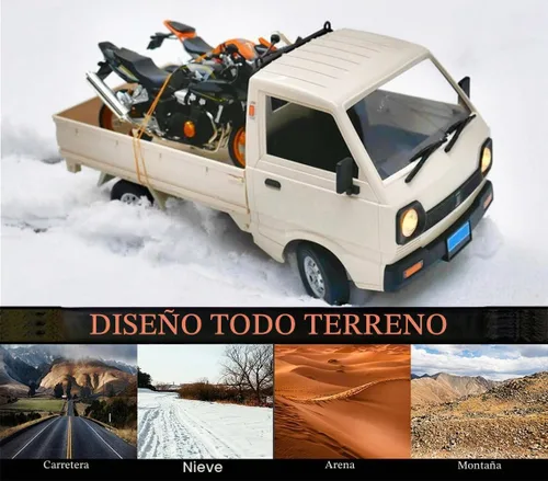 Vista 5 de HLSFWDRIVE Coche RC Kei Truck WPL D12 RC Escala 1/10 Off Road RTR