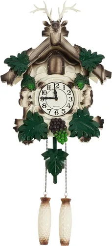 Vista 11 de Relojes de cuco para pared, retro vintage Coo Coo Coo Reloj de pared, reloj de cuco tradicional hecho a mano, automático cada hora, con péndulo