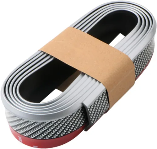 Vista 15 de Protector de Parachoques Delantero de Coche Autoadhesivo Divisor Automático Alerón de Falda de Carrocería Borde de Parachoques de Goma Moldura