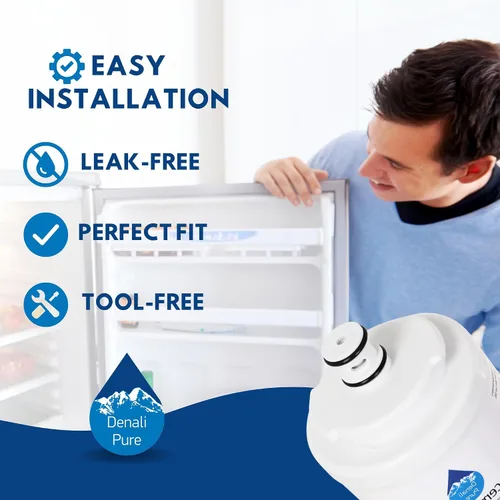 Vista 6 de Paquete de 3 filtros de agua de repuesto para refrigerador MZD2768GEQ - Compatible con cartucho de filtro de agua Maytag UKF7003