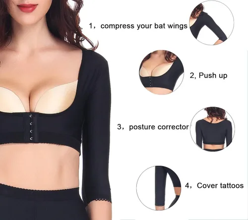 Vista 3 de Larrycard Arm Compression Shaper Tops Shapewear Sleeve for Women