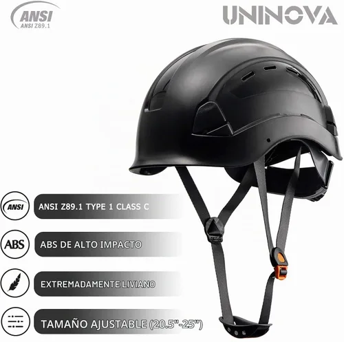 Vista 4 de Hard Hat, Cascos De Construccion, Vented Safety Helmet Negro