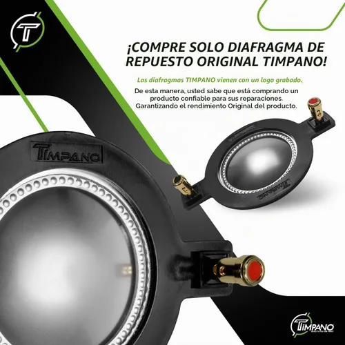 Vista 2 de Diafragma original de fábrica Timpano Tempesta TPT-RPDH2000 para controlador TPT-DH2000