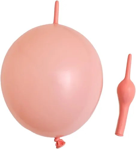 Vista 12 de Globos de eslabones de 12 pulgadas, globos de látex Quick Linkale 60 piezas para bodas, cumpleaños, Halloween, Navidad, decoraciones de festivales
