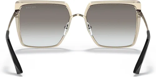 Vista 3 de Prada PR 58WS AAV0A7 - Gafas de sol cuadradas de metal dorado pálido, color gris
