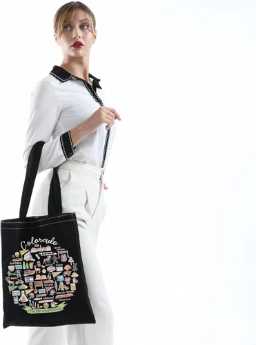 Vista 3 de Colorado Welcome Tote Bag - Regalo de viaje con diseño de Colorado