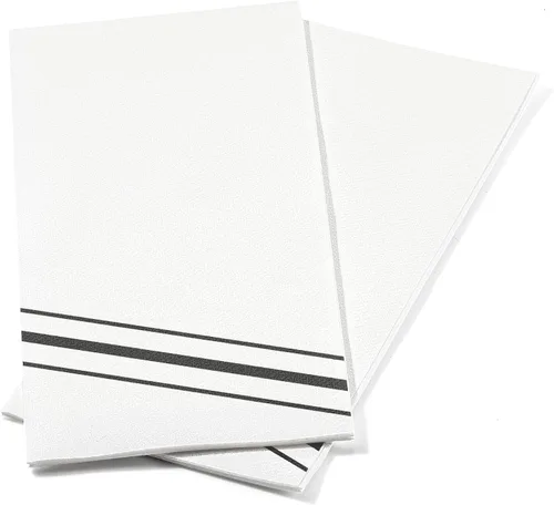 Vista 10 de Paquete de 50 toallas de mano de papel para invitados con sensación de lino, toallas de papel desechables súper absorbentes para baño, fiesta, bodas