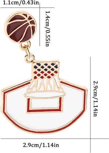 Vista 6 de Jewelry Making Pin Backs Frame Basketball Brooch Creative Design Brooch Funny Brooch Cartoon Badge Backing for