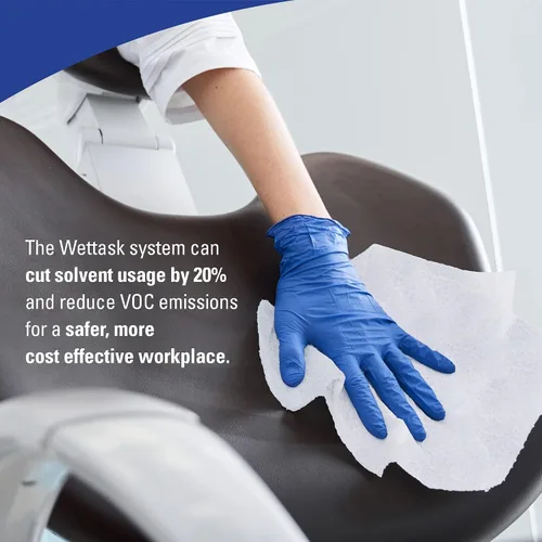 Vista 7 de WypAll Toallitas húmedas CriticalClean para blanqueador, desinfectantes y desinfectantes (06411), tirador central, blanco, cubo incluido