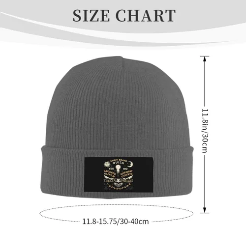 Vista 2 de Game Ouija Board Pattern Knit Hat Man's Womens Knit Hat Winter Soft Knitted Hat