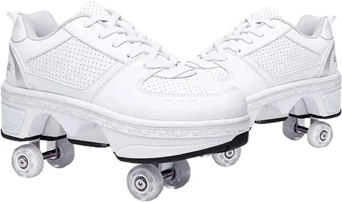 Vista 20 de Rueda de deformación de doble hilera Zapatos para caminar automáticos Deformación invisible Patín de ruedas 2 en 1 Patines de polea extraíble