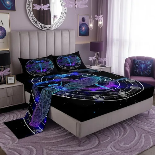 Vista 33 de Castle Fairy Juego de sábanas de motocross tamaño twin, juego de ropa de cama verde con diseño de panal ombré, decoración de habitación de niños