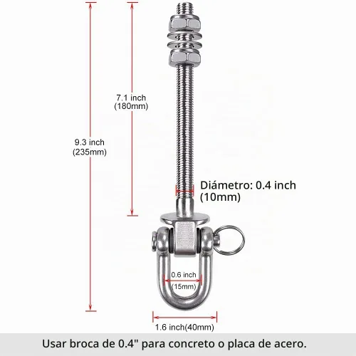 Vista 2 de SELEWARE Percha de columpio resistente, paquete de 2 accesorios