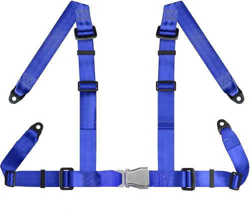 Vista 11 de Yakitoko Universal Set de arnés de seguridad de 4 puntos 2" Negro, se adapta a Go Kart, UTV, ATV, carreras
