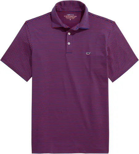 Vista 11 de Vineyard Vines Polo Bradley Stripe Sankaty para hombre Ocean Breeze Tejeda