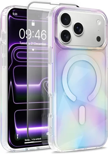 Vista 65 de Funda magnética para Google Pixel 10 Pro XL [compatible con Magsafe] [bonito diseño fluorescente de moda] a prueba de golpes, delgada, translúcida
