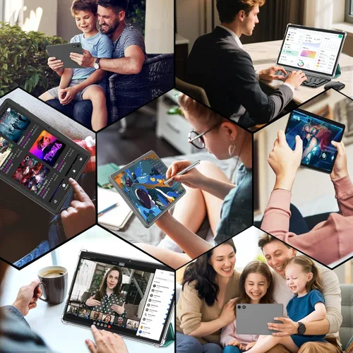 Vista 8 de Suicoey Tablet 2026 con teclado, 26 GB + 256 GB (expansión de 2 TB), tabletas Android 15 de 10 pulgadas con Octa Core, Gemini AI, WiFi 5G, 8000mAh