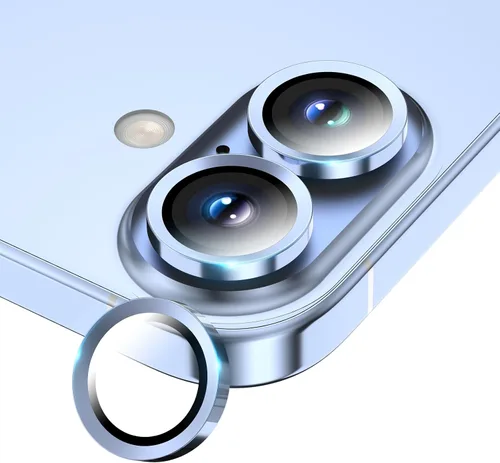 Vista 11 de Protector de lente de cámara para iPhone 17/16/16 Plus, Vidrio templado de metal Cubierta individual de lente de cámara [Anti-caída] Compatible