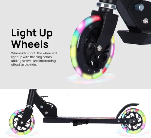 Vista 3 de Juguetes de patinete para niños de 6 a 12/3 a 5 años, regalos de Navidad y cumpleaños para niñas y niños, patinete fácil de plegar para niños