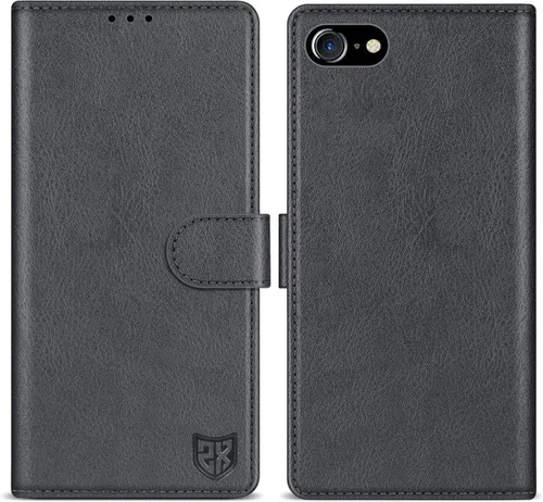 Vista 23 de ZZXX Funda tipo cartera para iPhone 7 Plus/iPhone 8 Plus con bloqueo RFID, ranura para tarjetas, función atril, cierre magnético, funda protectora