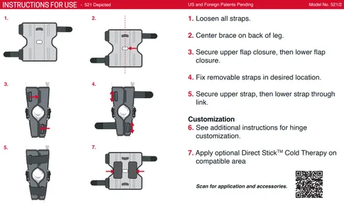 Vista 5 de Rally ROM Rodillera con bisagras, soporte de rodilla de compresión ajustable con bisagras ROM extraíbles y control de flexibilidad de bloqueo