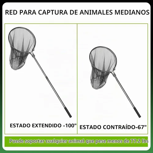 Vista 5 de Red de captura – Atrapa animales pequeños para pollo, pato, ganso, pescado, gato, pájaro, mapache, perro y otros