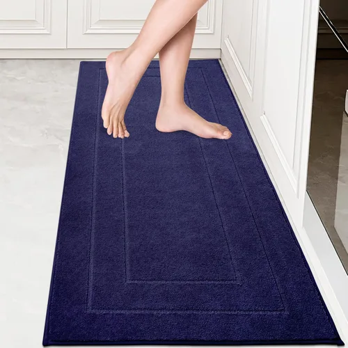 Vista 31 de PURRUGS Alfombra de cocina lavable a máquina, de 24 x 35.5 pulgadas, antideslizantes, antideslizantes, tapetes de pie suaves y superabsorbentes