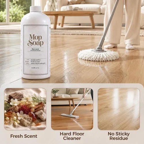 Vista 4 de Luxury Scented Mop Soap, Baccarat Floor Cleaner for Mopping 33.8 oz