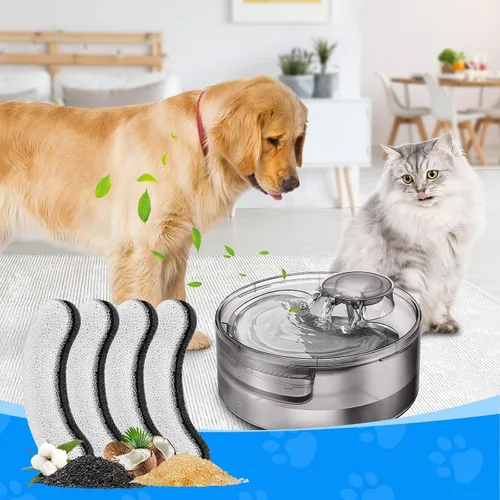 Vista 7 de Reemplazo de filtro de cuenco de agua para perros, filtros de fuente para mascotas para dispensador de agua para perros DF10 y DF30 (paquete de 12)