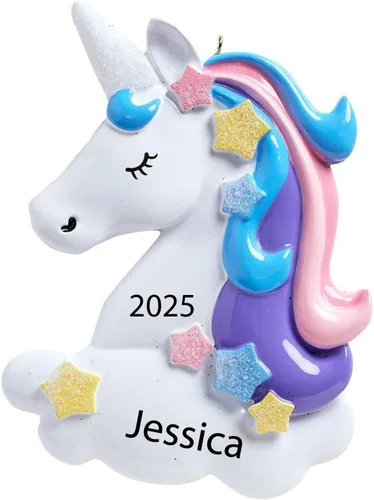 Vista 12 de Santa Tell Me Adorno de Navidad de castillo de princesa 2025, decoración personalizada para árbol, regalo personalizado para niñas, hija, niño