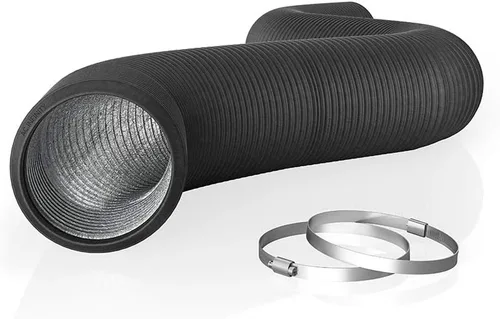 Vista 9 de AC Infinity Conducto de aluminio flexible de 4 pulgadas, protección resistente de cuatro capas, 25 pies de largo para calefacción, refrigeración