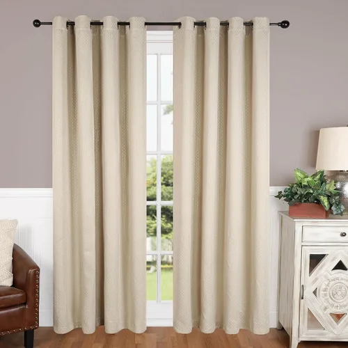Vista 6 de Superior Cortinas opacas, oscurecimiento de la habitación para dormitorio, sala de estar, bloqueo solar, térmicas, estilo moderno, cabecera