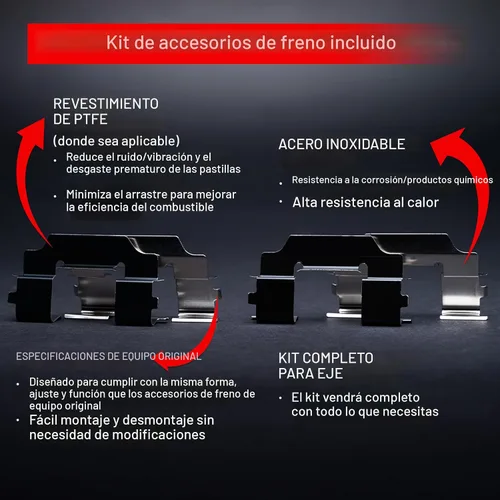 Vista 6 de R1 Concepts Kit de frenos delanteros y traseros para Jeep Wrangler 2007-2018