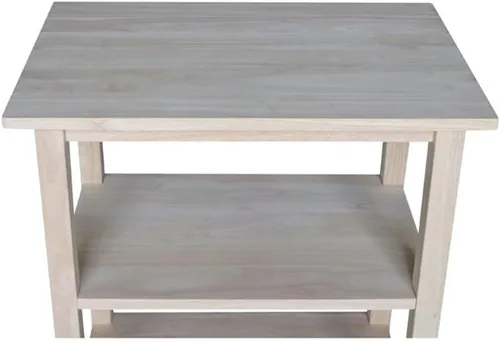 Vista 5 de IC International Concepts, Carrito para microondas, la capacidad de peso total es de 50 libras de madera maciza real, madera de parawood resistente