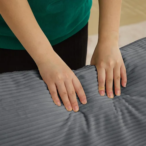 Vista 7 de PUREMIND Tumbona de 43 pulgadas para interiores con otomana, tumbona de gran tamaño con almohadas, cómodas sillas de lectura para adultos, sofá cama