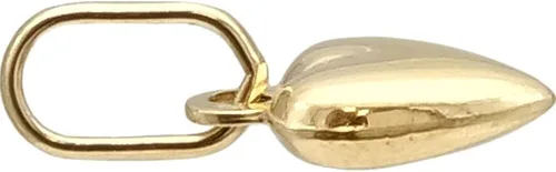 Vista 5 de FindingKing Colgante de corazón inflado de oro amarillo de 14 quilates, 0.315 x 0.236 in (.31" x .24"), Oro amarillo