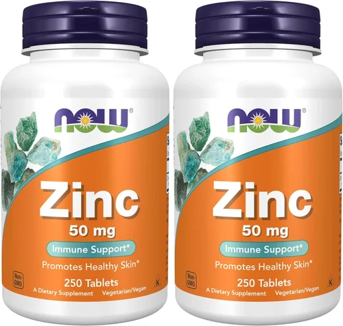 Vista 8 de NOW Foods Suplementos, Zinc (Gluconato de Zinc) 50 mg, Apoya las funciones enzimáticas*, Apoyo Inmunológico*, 250 Tabletas