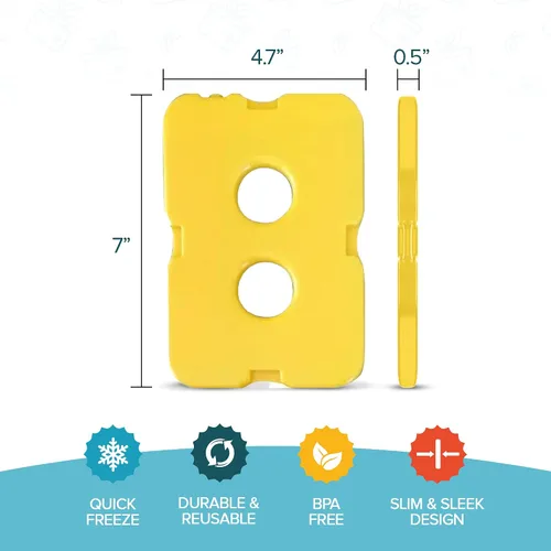Vista 2 de Healthy Packers Paquetes de hielo para loncheras y enfriadores – Paquete fresco original Paquete de hielo reutilizable delgado y duradero