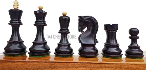 Vista 7 de Tournament Russian Zagreb Juego de ajedrez Ajedrez de madera artesanal con tablero de ajedrez de madera de ébano de 21 pulgadas con bordes