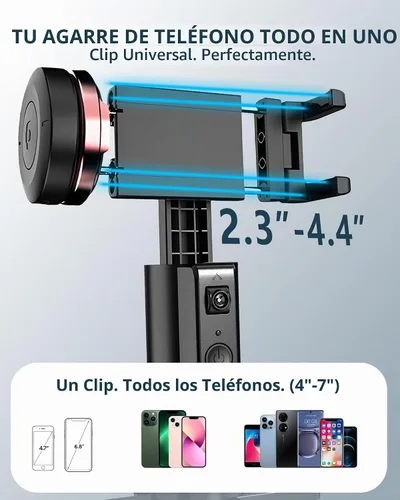 Vista 4 de Trípode de teléfono con seguimiento automático, rotación de 360°, trípode de seguimiento facial automático con gestos y control remoto, soporte