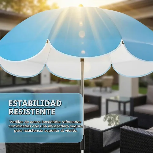 Vista 3 de Sombrilla de 30 pulgadas con abrazadera, sombrilla impermeable para niños al aire libre, paraguas con clip en sillas de playa, cochecitos, sillas