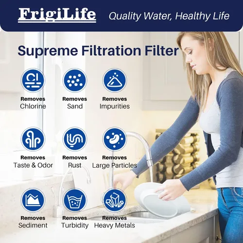 Vista 3 de FXHTC - Filtro de agua de carbón activado por sedimentos de 5 micrones, 10 x 4.5 pulgadas, repuesto para GE FXHTC, GXWH40L, GXWH35F, GNWH38S