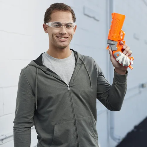 Vista 8 de Nerf Fortnite Flare Dart Blaster, carga de dardos abiertos, incluye 3 mega dardos que silban a través del aire, mango de cebado desplegable